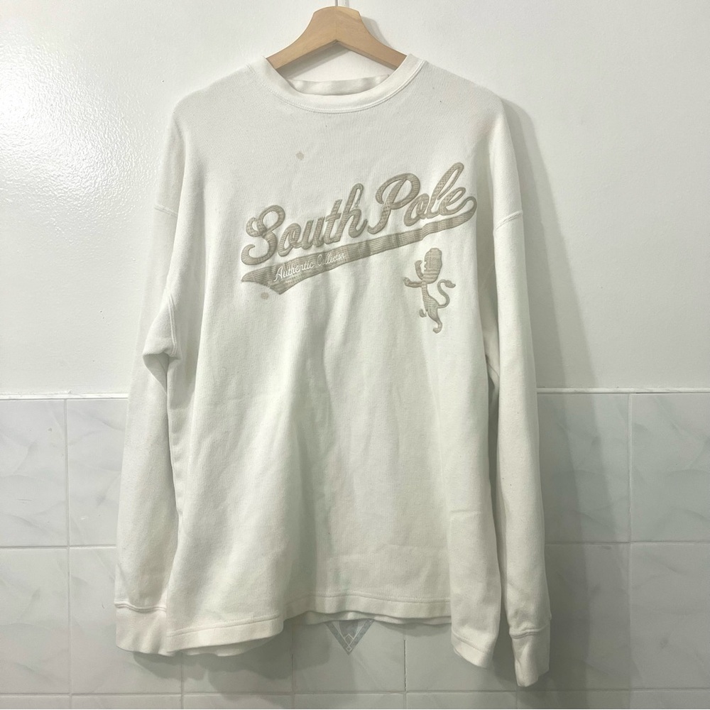 Vintage South Pole Fleece Sweatshirt Men’s XL Streetwear Y2K Embroidered Casual